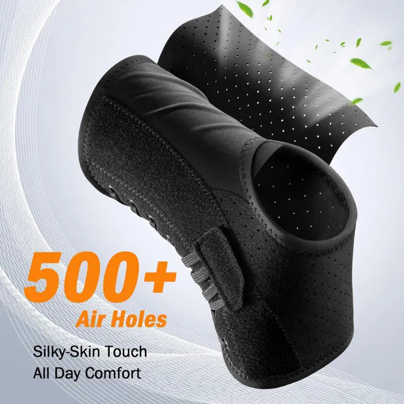 M Size Black Triple-Layer Compression Ankle Brace With Adjustable Lace-Up - Breathable Sprain Prevention Sleeve Wholesale Hub