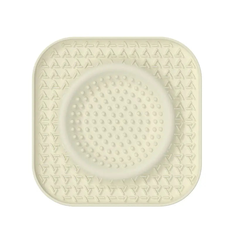 S Beige 2-Pack Premium Silicone Pet Lick Mat - Slow Feeder for Dogs and Cats with Powerful Suction Base - Anxiety Relief and Boredom Buster for Grooming and Bathing Wholesale Hub