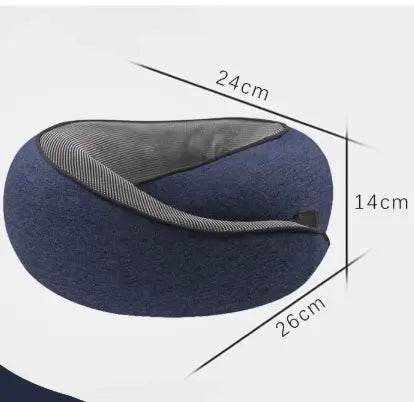 Navy Blue Ergonomic Memory Foam Travel Neck Pillow - U-Shaped Support for Naps & Journeys Wholesale Hub