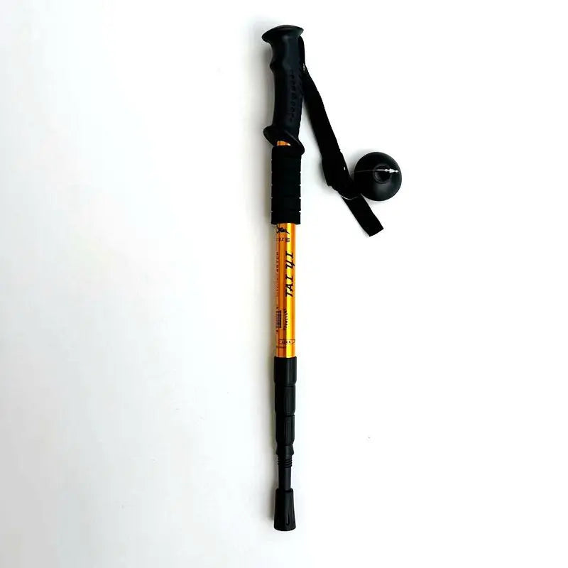Gold 2-Pack Lightweight Trekking Poles | 4-Section Adjustable 52-110cm Walking Sticks | Anti-Shock High-Strength Aluminum Alloy Hiking Poles Wholesale Hub