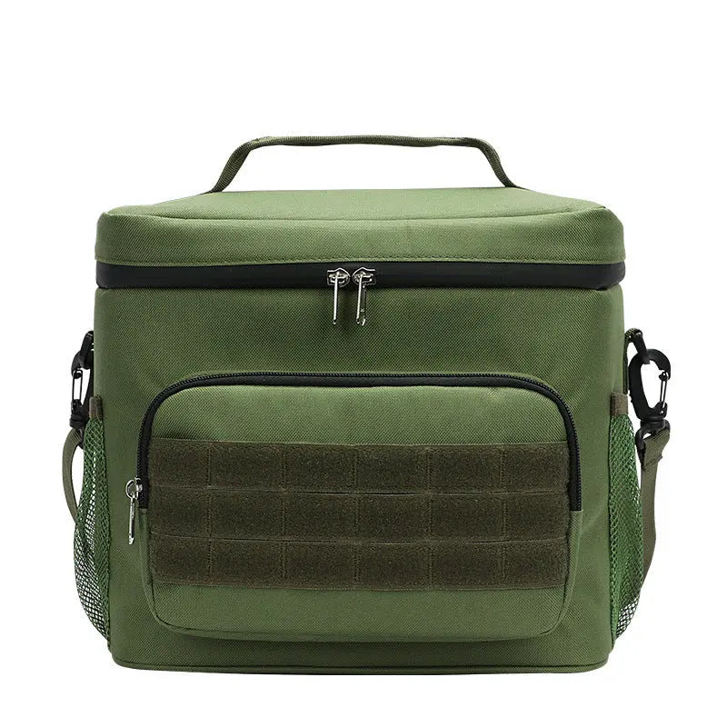 Green Tactical Insulated Camouflage Lunch Bag | Large Capacity Waterproof Oxford Cooler | Portable Thermal Meal Prep Tote for Work and Outdoor Wholesale Hub