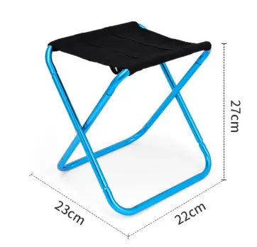 Small Blue Ultralight Portable Folding Camping Stool - Compact Aluminum Chair for Hiking, Fishing & Outdoor Events Wholesale Hub