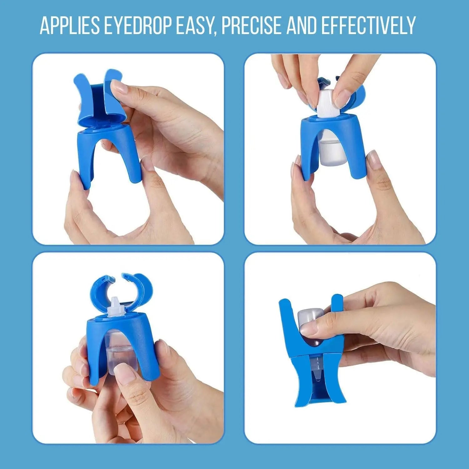 Light Blue Eye Drop Applicator – Safe & Hygienic Eyedrop Dispenser for Precise Application Wholesale Hub