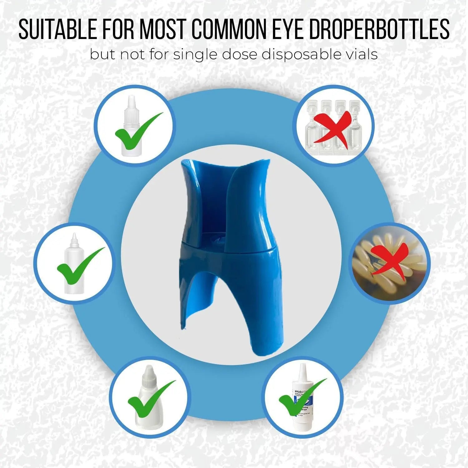 Light Blue Eye Drop Applicator – Safe & Hygienic Eyedrop Dispenser for Precise Application Wholesale Hub