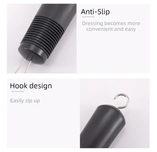 Black Dressing Aid Tool – Button & Zipper Assistant for Elderly and People with Limited Mobility Wholesale Hub