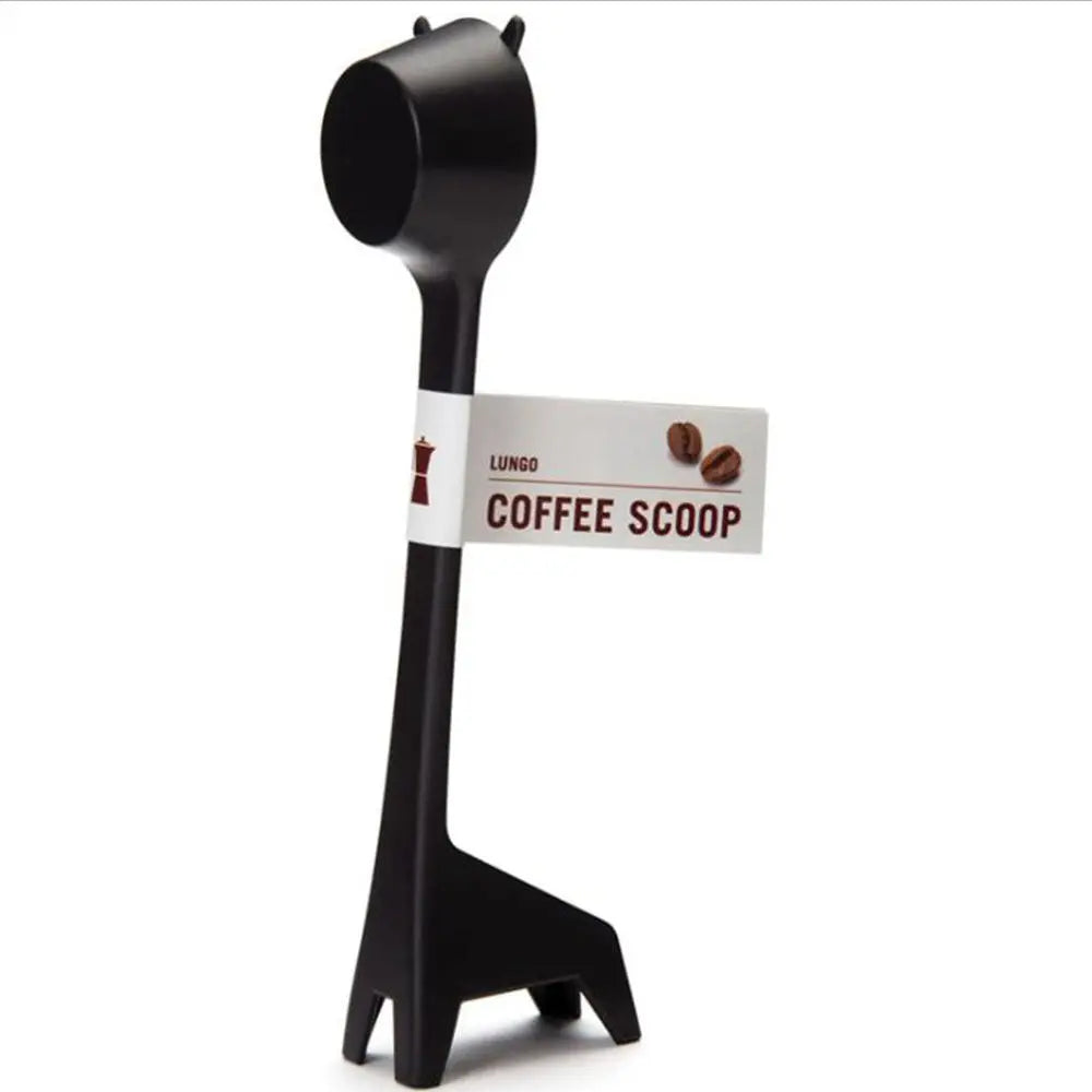 Giraffe-Shaped Coffee Scoop Set of 10 in Black ABS Plastic for Precise Coffee Grounds Measurement Wholesale Hub