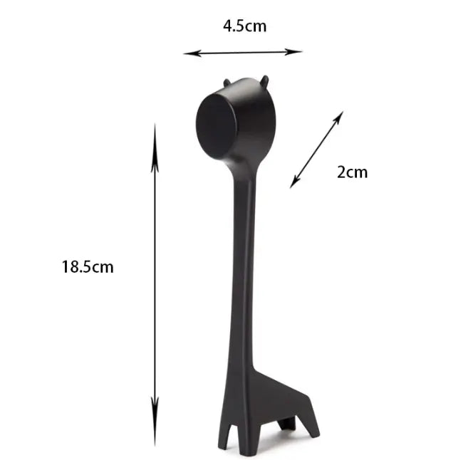 Giraffe-Shaped Coffee Scoop Set of 10 in Black ABS Plastic for Precise Coffee Grounds Measurement Wholesale Hub