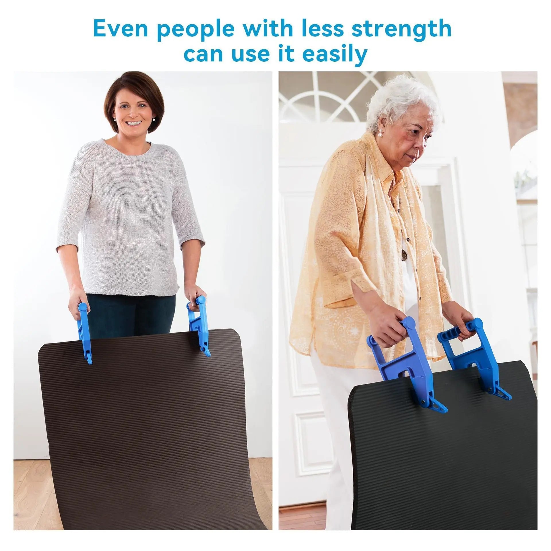 Blue Mat Lifter Handle Set of 2 – Lightweight Plastic Tool for Easy, Hands-Free Moving of Rugs, Mats, and Carpets Wholesale Hub