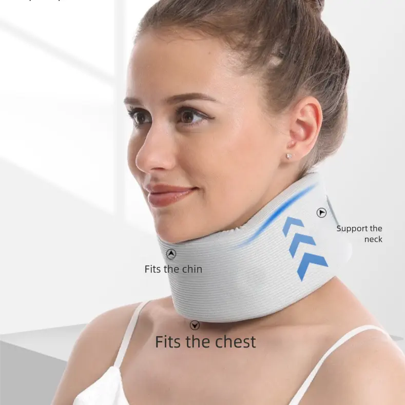 Black Neck Support Brace for Posture Correction – Cervical Collar with Cooling Fabric and Adjustable Fit for Office, Driving and Daily Use Wholesale Hub