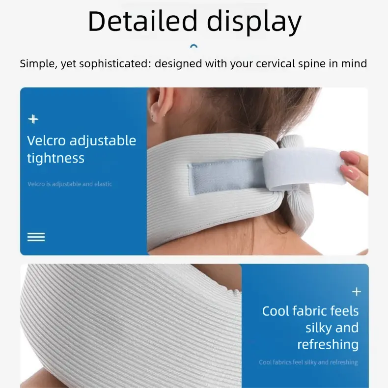 Black Neck Support Brace for Posture Correction – Cervical Collar with Cooling Fabric and Adjustable Fit for Office, Driving and Daily Use Wholesale Hub