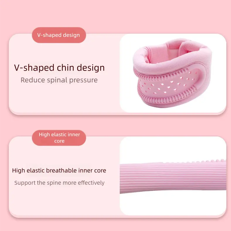 Grey Hollow Neck Support Brace – Ergonomic Cervical Collar with Breathable Design for Posture Correction and Daily Use Wholesale Hub