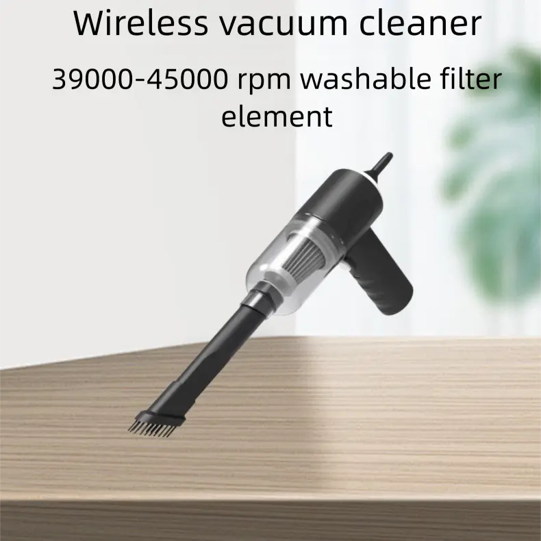 Black High-Power Cordless Handheld Vacuum Cleaner – Compact, Rechargeable, and Portable for Home, Car, and Desk Use Wholesale Hub