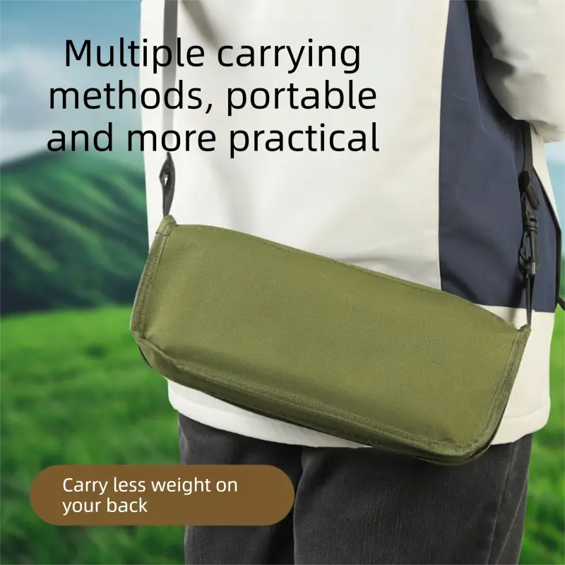 Green Portable Folding Backpack Stool with Carrying Case – Compact, Durable Outdoor Seat for Camping, Hiking, Fishing & Travel(large size) Wholesale Hub