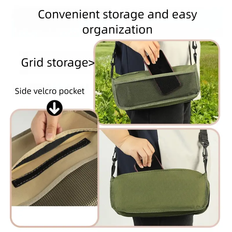 Khaki Portable Folding Backpack Stool with Carrying Case – Compact, Durable Outdoor Seat for Camping, Hiking, Fishing & Travel(large size) Wholesale Hub
