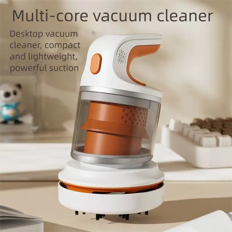 Green Compact Desktop Vacuum Cleaner – Cordless Handheld Dust Remover for Office, Keyboard, Car & Home Use with Dual Suction Modes and USB Charging Wholesale Hub