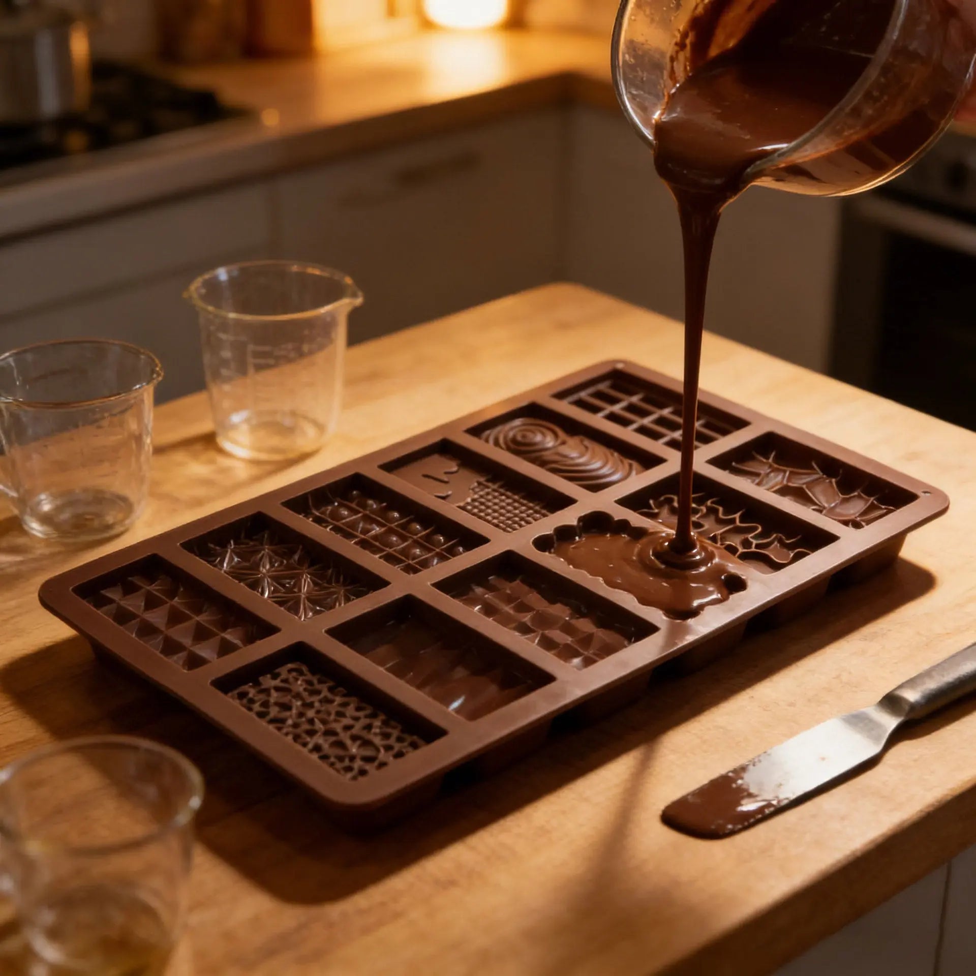 2-Piece Dubai Rectangle Chocolate Silicone Mold Set – Food-Grade, Easy Release, Heat-Resistant Baking Molds for Chocolate, Candy, and Cake(Cylindrical chocolates) Wholesale Hub