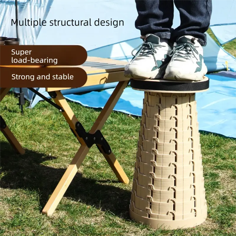 Adjustable Folding Stool – Portable, Height-Regulatable Seat with Carry Bag for Outdoor Use Wholesale Hub