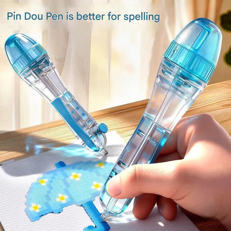 Pink and blue 2-piece set Press-Release Bead Pen for 2.6mm Pixel Art – DIY Craft Tool for Hama Beads and Fuse Beads Projects (Beads Not Included) Wholesale Hub