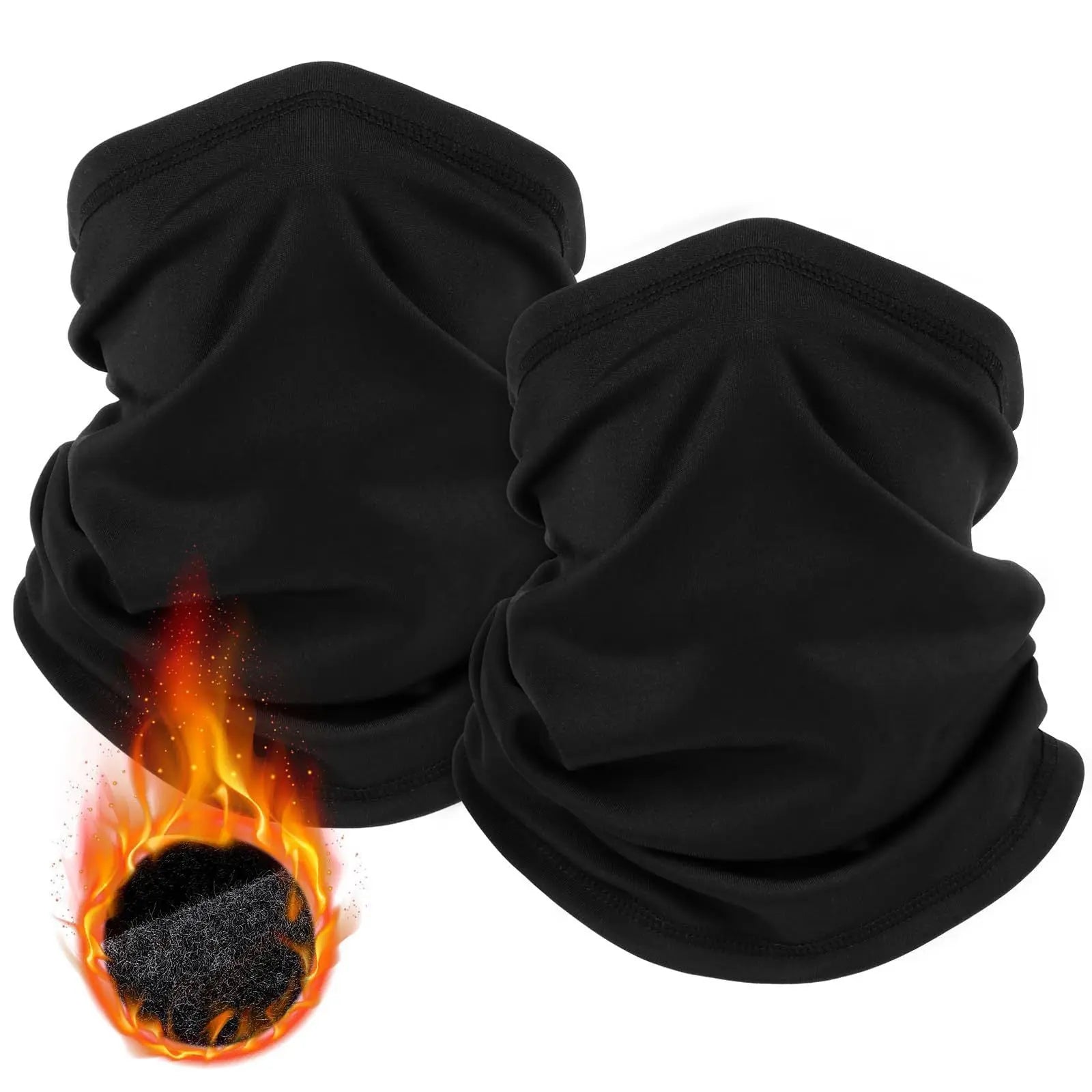 Black Multi-Functional Thermal Neck Gaiter – Windproof, Stretchable Face & Head Cover for Skiing, Cycling, Hiking and Outdoor Activities Wholesale Hub