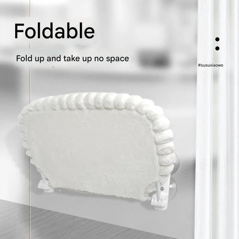 White Plush Cat Window Hammock with Strong Suction Cups, Faux Rabbit Fur Pet Bed for Cats and Small Dogs, Space-Saving Foldable Hanging Cat Perch for Sunbathing and Relaxation Wholesale Hub