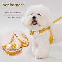 Pink Lace Y-Shaped Pet Harness and Leash Set - Breathable Mesh Vest for Small to Medium Dogs and Cats - Comfortable Walking Gear with 150cm Leash(Size:M) Wholesale Hub