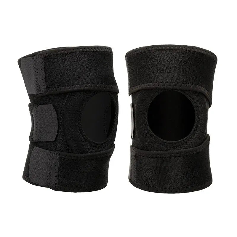 Black Upgraded Sport Knee Pads with Dual Spring Support and Shock Absorption for Basketball Cycling and Training Stabilizing Joint Compression for Local Athletes Wholesale Hub