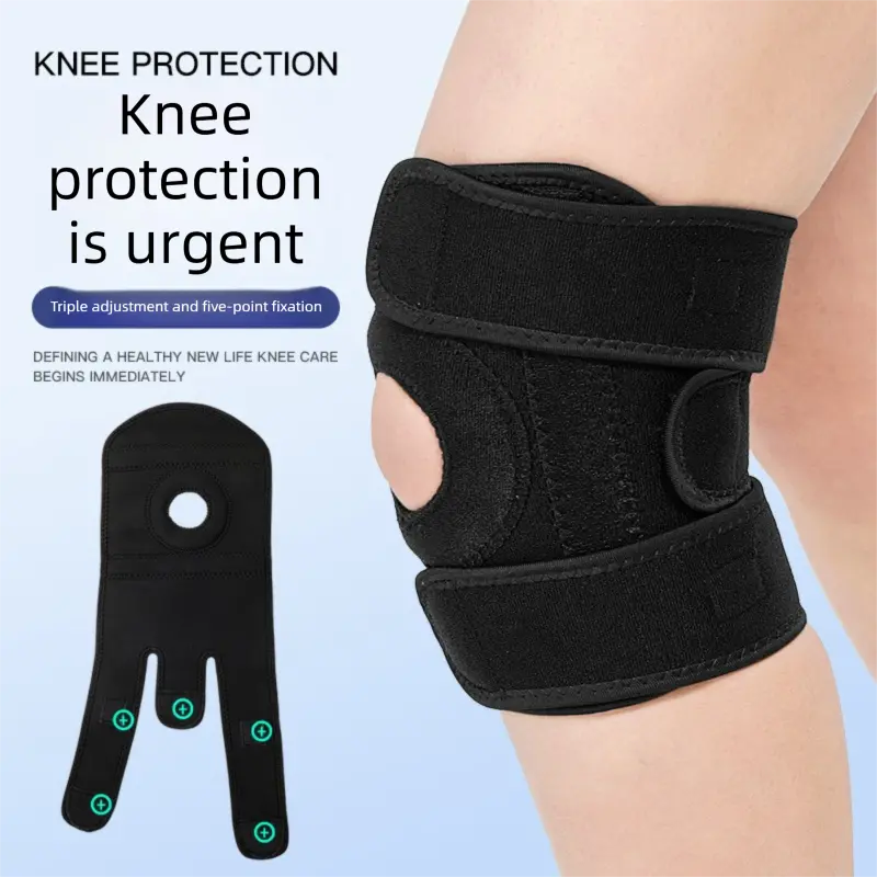 Black Upgraded Sport Knee Pads with Dual Spring Support and Shock Absorption for Basketball Cycling and Training Stabilizing Joint Compression for Local Athletes Wholesale Hub