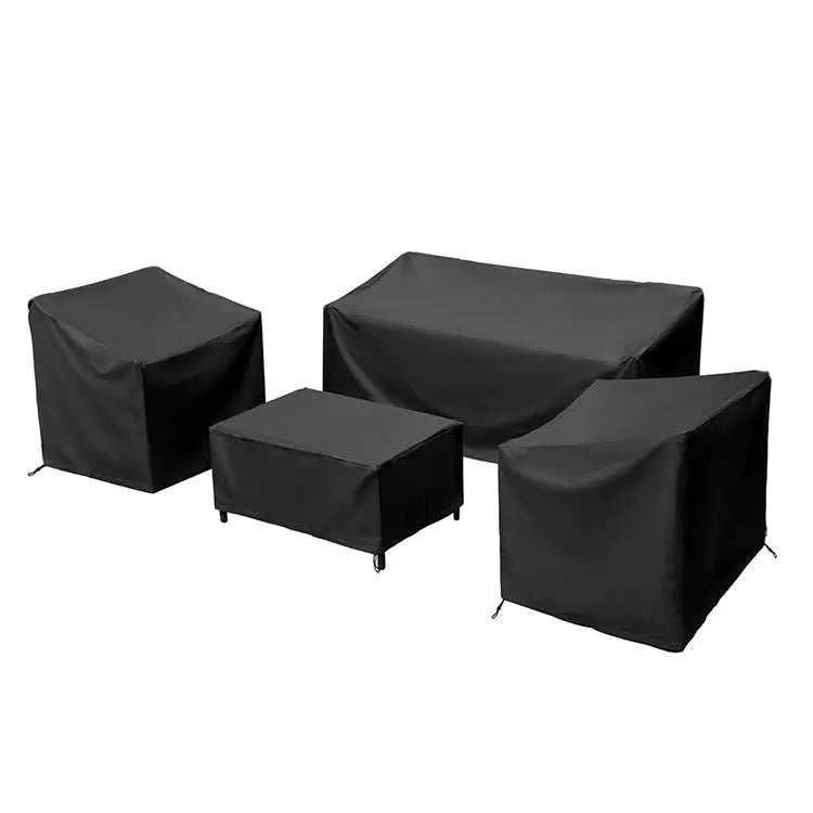 4PCS Large Outdoor Dustproof Furniture Cover Set with Zippered Bag (L Size) - Waterproof and UV-Resistant Garden Sofa, Desk & Chair Protectors Wholesale Hub