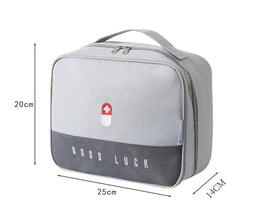 Green Large Capacity Empty First Aid Kit 25 x 14 x 20 CM - Durable Oxford Cloth Emergency Medical Storage Bag for Home Car Camping Travel Wholesale Hub