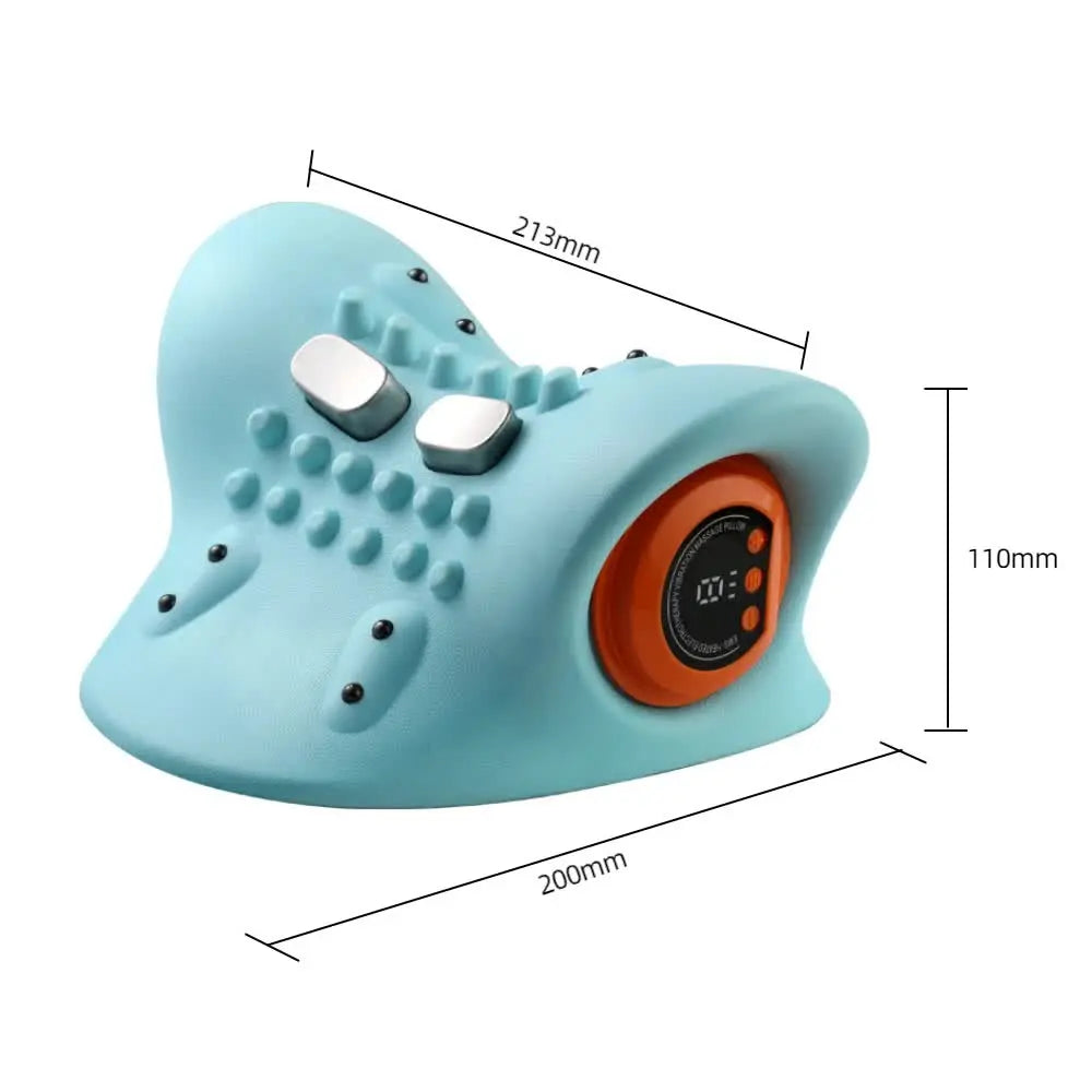 Intelligent Cervical Traction Pillow with Heat Compression & Magnetic Therapy - Red Light Therapy & EMS Pulse Dual-Angle Neck Massager Wholesale Hub
