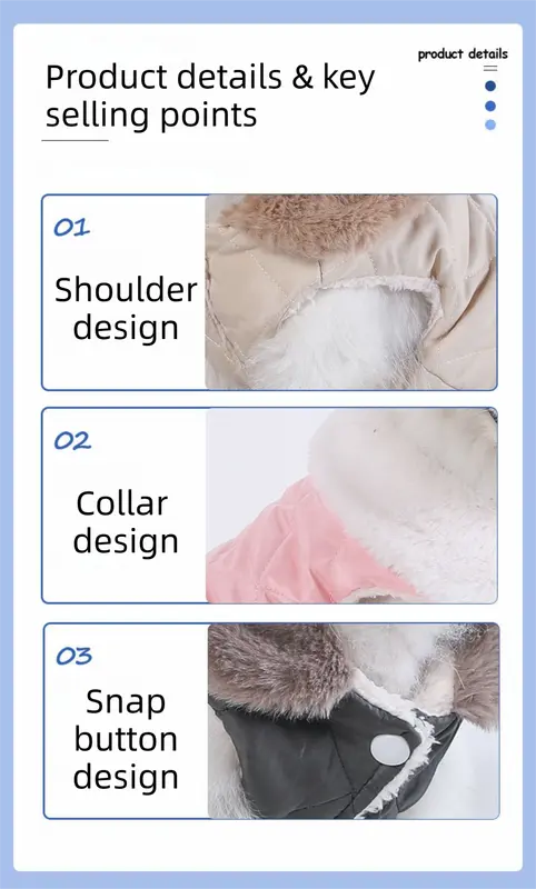 L Size Grey Winter Padded Cotton Dog Thermal Plaid Vest with Faux Fur Collar - Thick Fleece-Lined Warm Pet Jacket Wholesale Hub