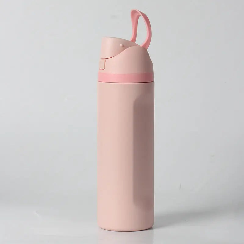 24oz Pink Large Thermal Water Bottle with Dual-Sipping Lid & Built-in Straw - Leak-Proof 304 Stainless Steel Outdoor Sports Flask Wholesale Hub