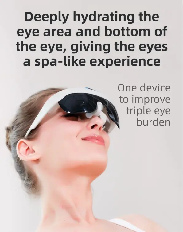 White Rechargeable Wearable Eye Washer & Hydrating Atomizer with Dual-Mode Timer and Sterile Tank - Nano Mist Eye Steamer for Dryness & Fatigue Relief Wholesale Hub