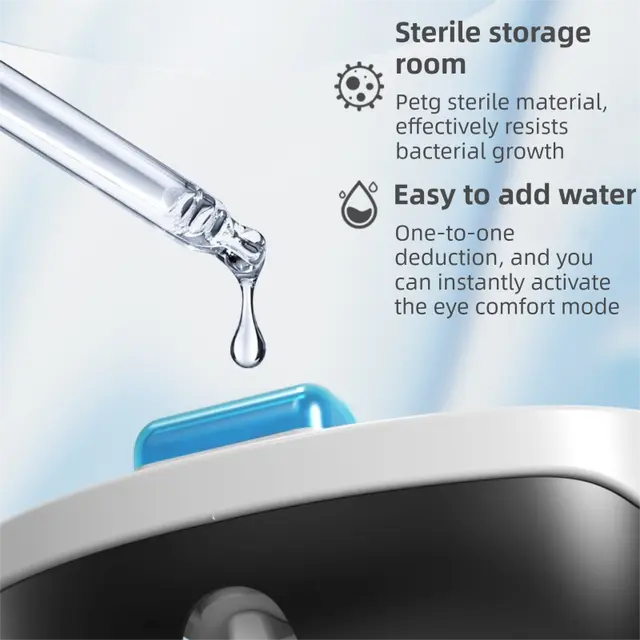 White Rechargeable Wearable Eye Washer & Hydrating Atomizer with Dual-Mode Timer and Sterile Tank - Nano Mist Eye Steamer for Dryness & Fatigue Relief Wholesale Hub