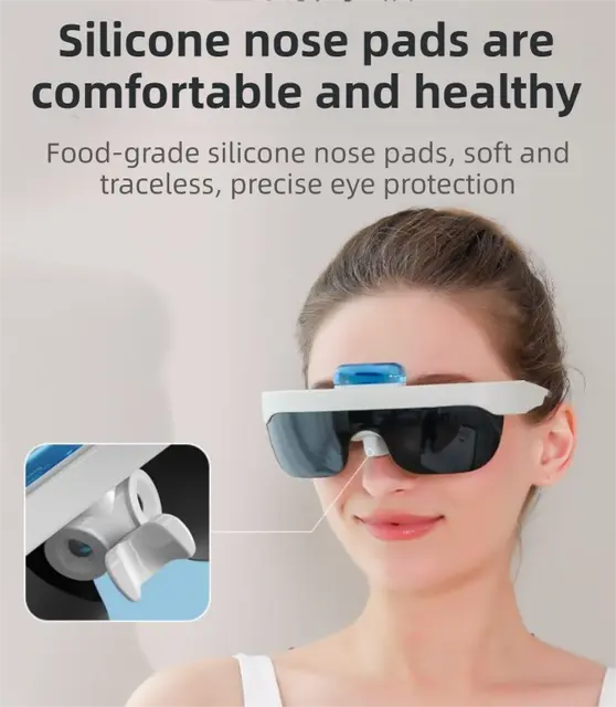 White Rechargeable Wearable Eye Washer & Hydrating Atomizer with Dual-Mode Timer and Sterile Tank - Nano Mist Eye Steamer for Dryness & Fatigue Relief Wholesale Hub
