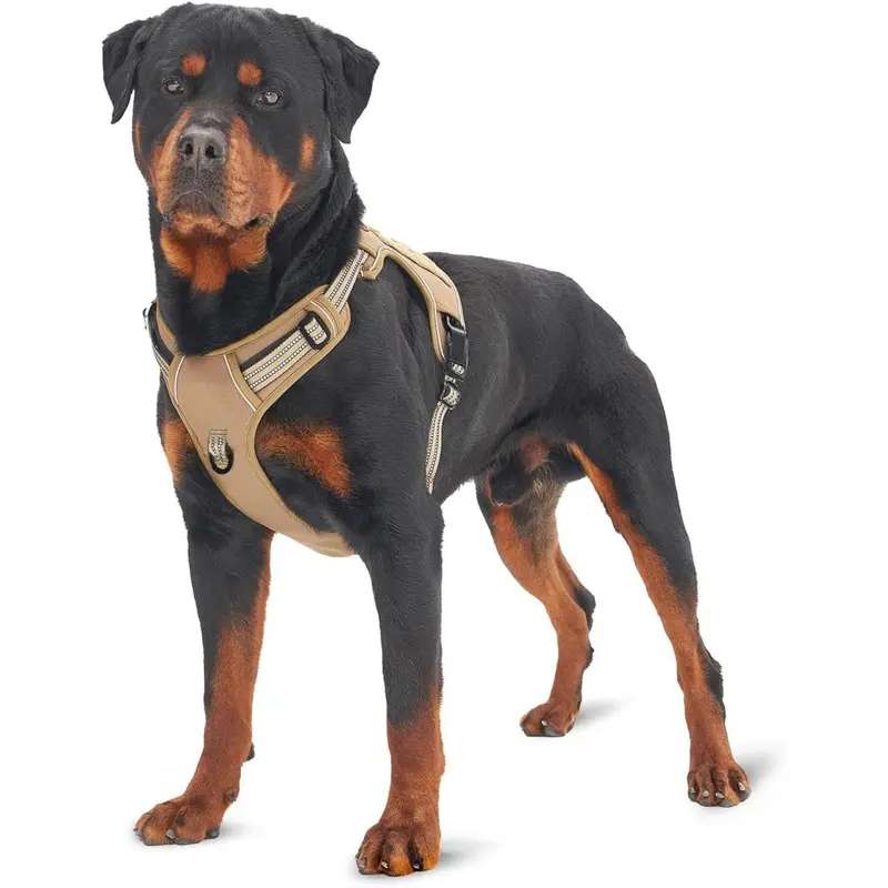 Black Professional Adjustable Tactical Dog Mesh Harness - Reflective No-Pull Pet Vest with Control Handle (S Size for Weight 18-35 lbs) Wholesale Hub