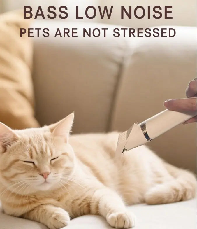 White Professional 3-in-1 Pet Grooming Kit - Low-Noise Rechargeable Dog Hair Trimmer & Nail Grinder for Paws, Eyes, and Body Wholesale Hub