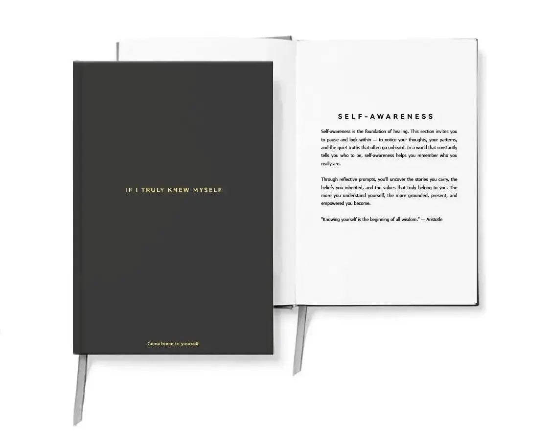 Green If I Truly Knew Myself Guided Self-Discovery Journal - Hardcover Deep Self-Reflective Diary Mindfulness & Personal Growth Planner Wholesale Hub