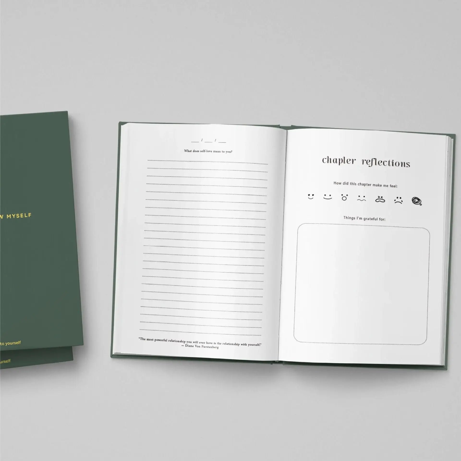 Green If I Truly Knew Myself Guided Self-Discovery Journal - Hardcover Deep Self-Reflective Diary Mindfulness & Personal Growth Planner Wholesale Hub