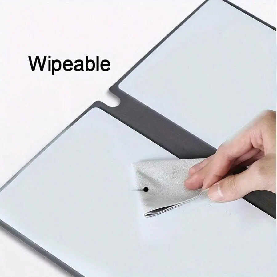 Green A4 PU Leather Whiteboard Notebook with 3-Color Pens, Eraser & Cloth - Reusable Eco-Friendly Desktop Memo Pad & Handheld Writing Tablet Wholesale Hub