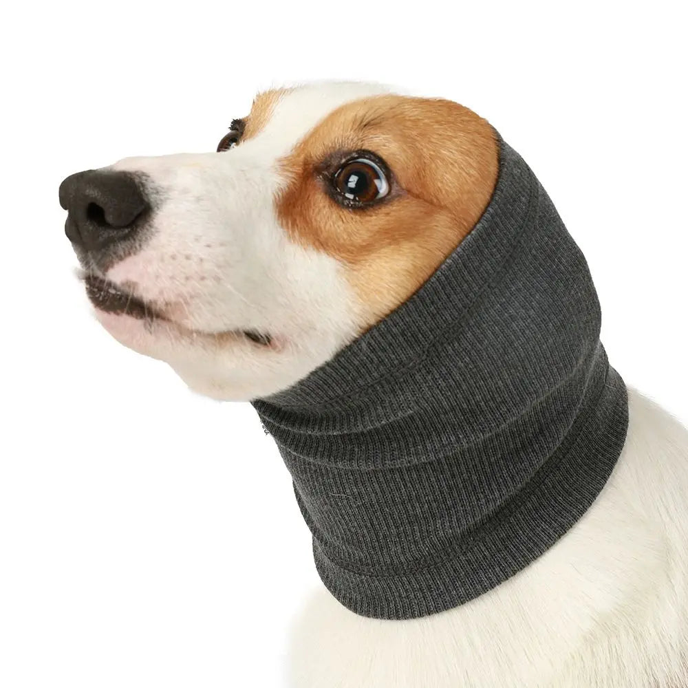 3-Pack Grey Instant Calming Dog Warm Hoods and Ear Covers (L Size) - Anxiety Relief Noise Reduction & Grooming Support, Breathable Full-Head Protection Wholesale Hub