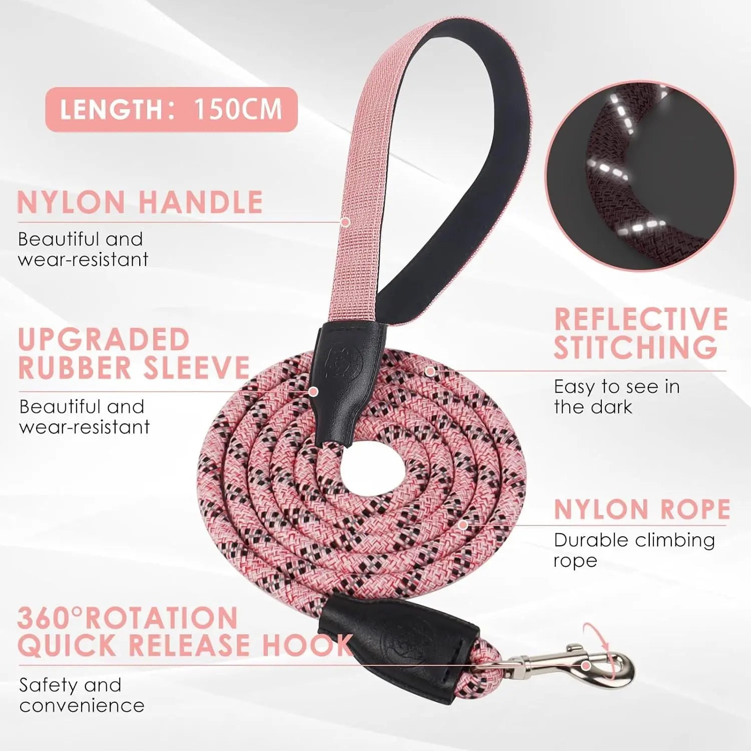 XS Size Pink Waterproof Reflective Saddle-Style Dog Harness & 1.5M Leash Set - Breathable Anti-Choke Escape-Proof Step-In Walking Gear Wholesale Hub