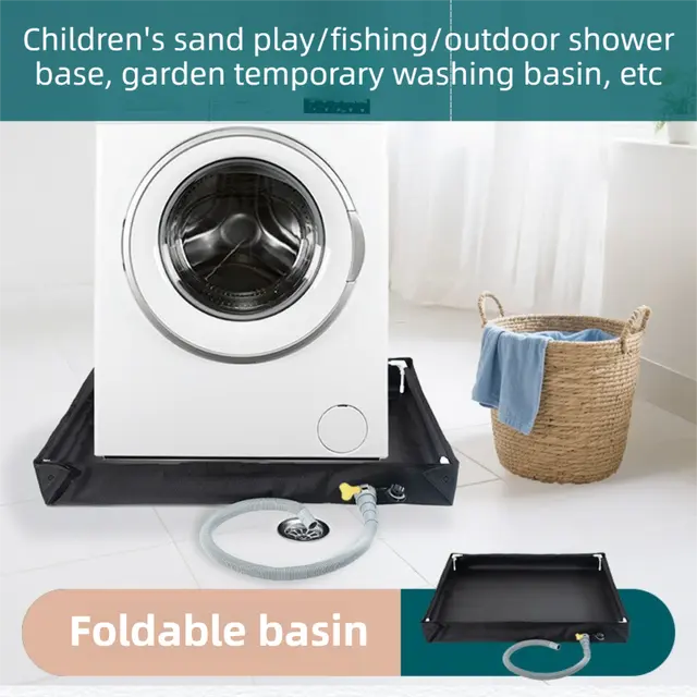 80x80x10CM Green Portable Outdoor Shower Tray & Versatile Collapsible Water Basin - Reinforced Support and Drainage System- Leak-proof Oxford Large Base for Camping, Beach & Garden Wholesale Hub
