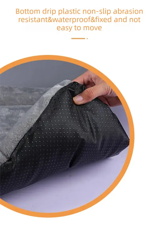 Grey S size Plush Flannel Pet Bed with Removable Sponge - Waterproof, Extra Wide & Thickened, Soft Four Seasons Pet Sleeping Mat for Dogs and Cats Wholesale Hub