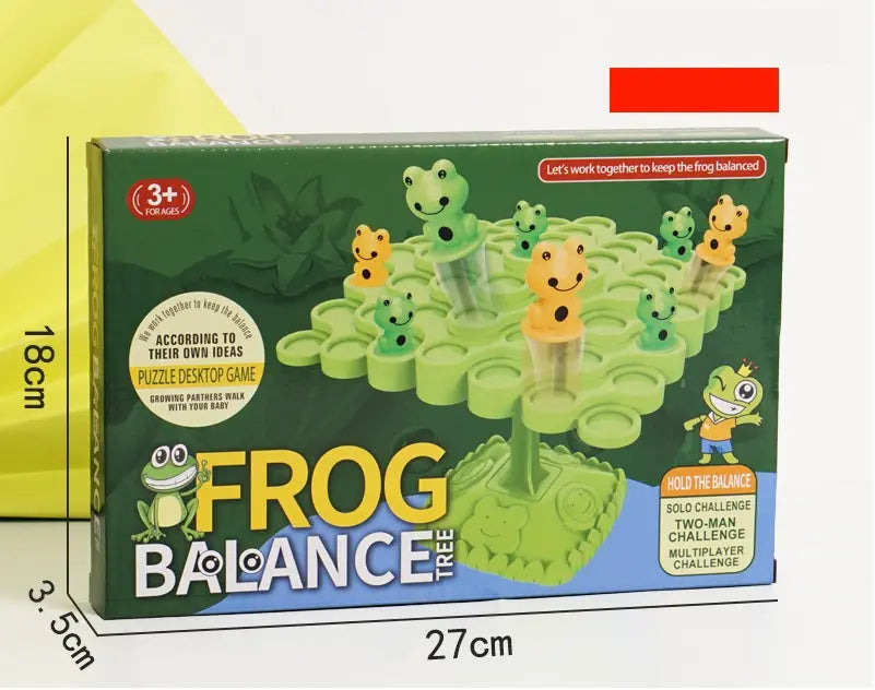 Green Frog Balance Tree Stacking Game - 50PCS Two-Player Balance Board Game with Challenge Spinner, Desktop Puzzle Toy for Preschool Kids Hand-Eye Coordination Development Wholesale Hub