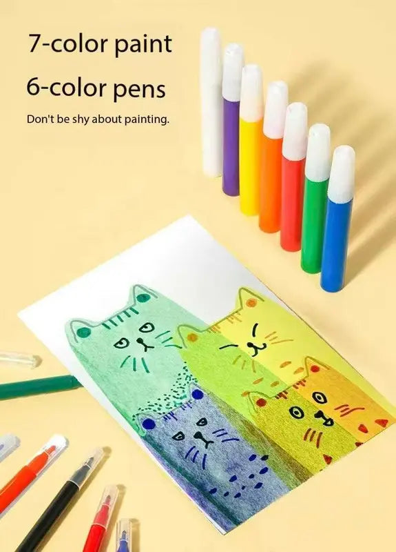 35-Piece Kids Rainbow Scratch Paper Kit - 20PCS Magic Scratch Art Cards with Postcard Back, - Pointillism Art Craft for Children 6 Years and Up Wholesale Hub