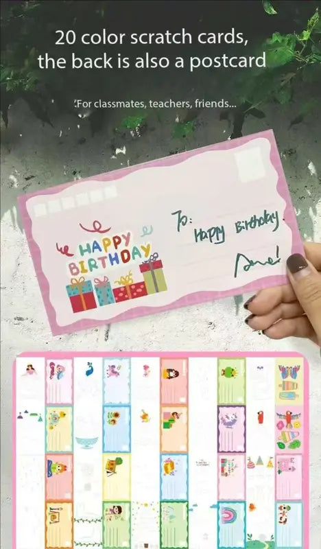 35-Piece Kids Rainbow Scratch Paper Kit - 20PCS Magic Scratch Art Cards with Postcard Back, - Pointillism Art Craft for Children 6 Years and Up Wholesale Hub