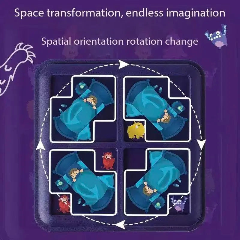 Monster Maze Puzzle Game 60 Challenges Logic Brain Teaser Parent-Child Interactive Board Game Concentration Training Plastic Material 4+ Years Educational Toy Wholesale Hub