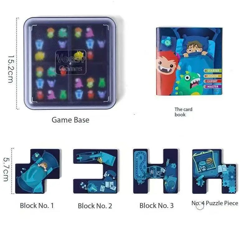 Monster Maze Puzzle Game 60 Challenges Logic Brain Teaser Parent-Child Interactive Board Game Concentration Training Plastic Material 4+ Years Educational Toy Wholesale Hub
