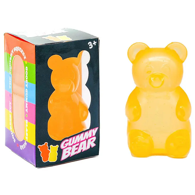 Orange Candy Gummy Bear Squishy Stress Relief Toy - Slow Rising Squeeze Fidget Toys for Kids, Soft TPR Sensory Toy for Anxiety Relief, Cute Kawaii Decompression Gift for Ages 3+ Wholesale Hub
